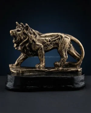 lion-guardian-award-leadership-trophy-kenya.jpg Roaring lion trophy for leadership award, handcrafted by Adventurion Trophies Kenya