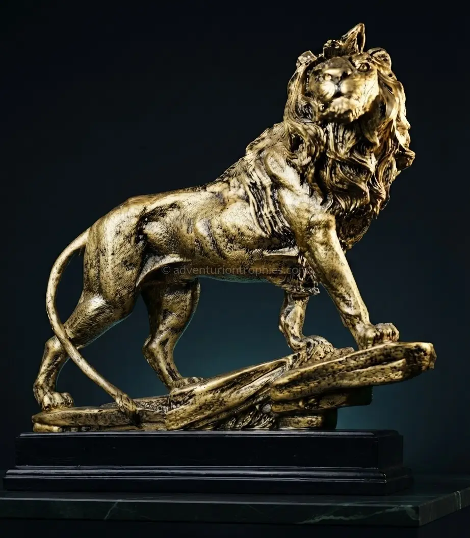 Lion trophy for corporate leadership award, handcrafted by Adventurion Trophies Kenya